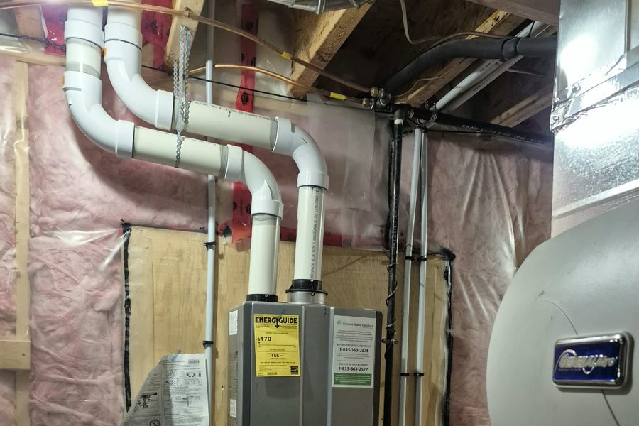 Tankless water heater venting in an Ottawa home