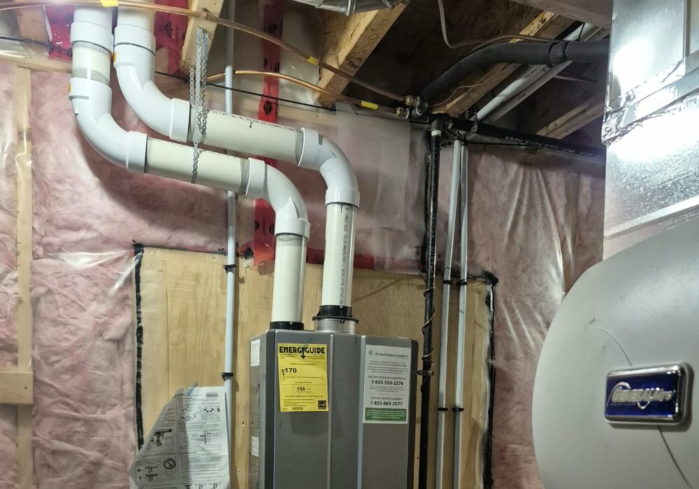 Tankless water heater and venting in an Ottawa basement