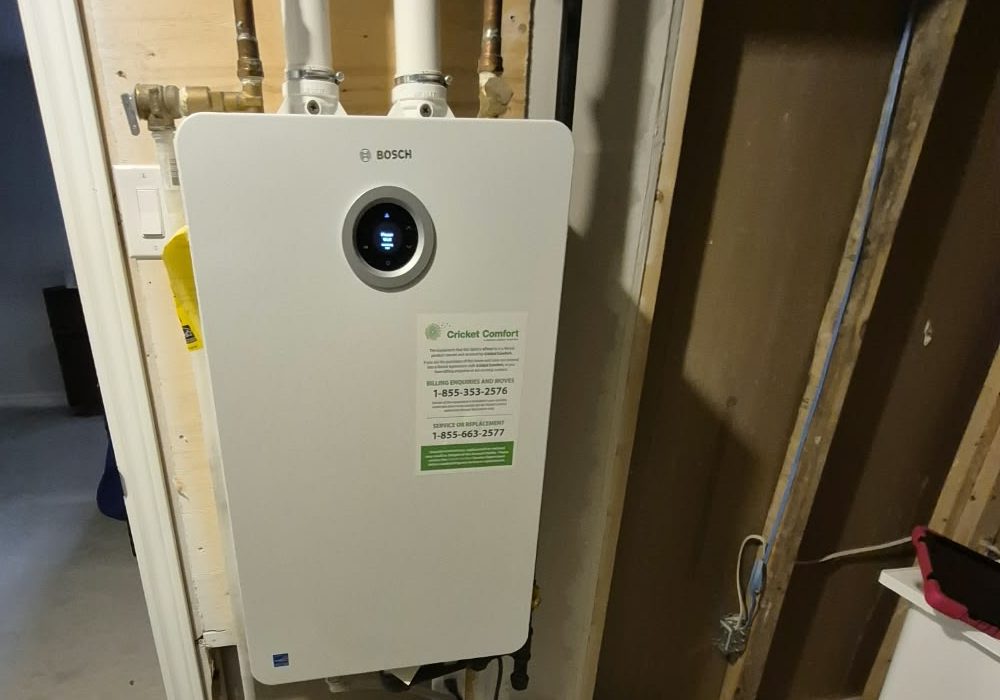 Bosch tankless water heater installed in an Ottawa home